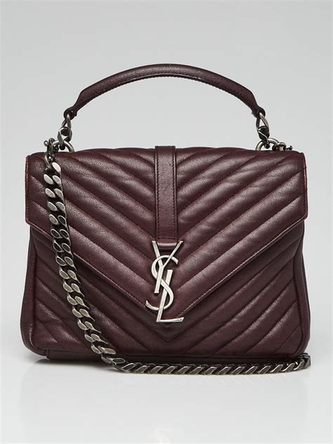 ysl college bag medium burgundy|ysl large college bag.